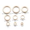 Natural Wood Round Rings for Handbags and DIY Bracelets - Handmade Decorative Hanging Rings.