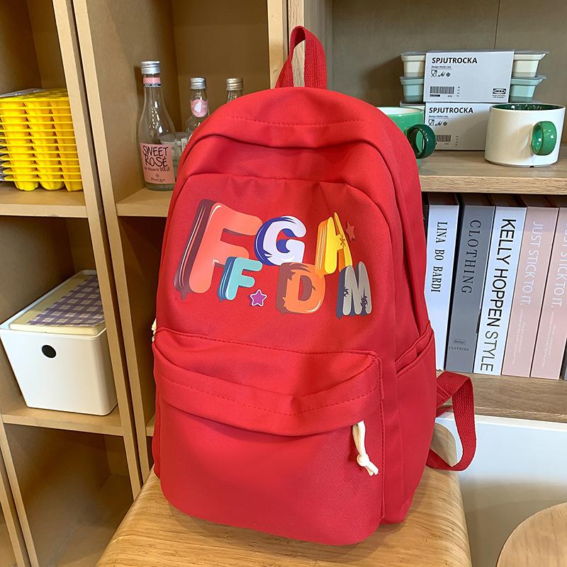 

Школьный рюкзак высокая ценность милая девушка милый контрастный цвет буква средний мужской