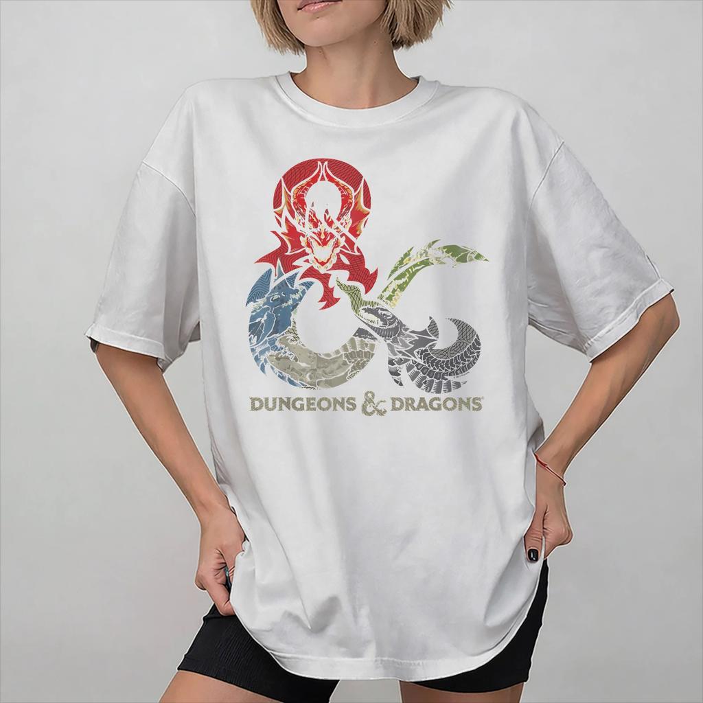 Dumbbells and Dragons Tee Shirt for Unisex Women Printed T Shirts 100 Cotton Clothes