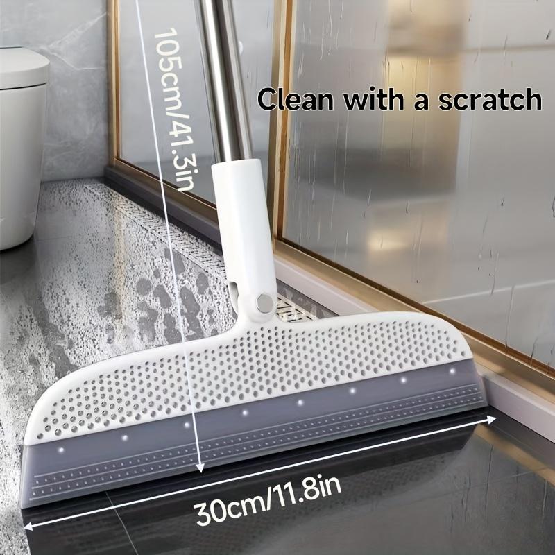 

Гумова підлогова щітка, побутовий гумовий скребок з м яким силіконовим лезом TRP для плитки у ванній кімнаті, бетонної підлоги в гаражі, скла душової кабіни та миття вікон Soft Silicone Broom