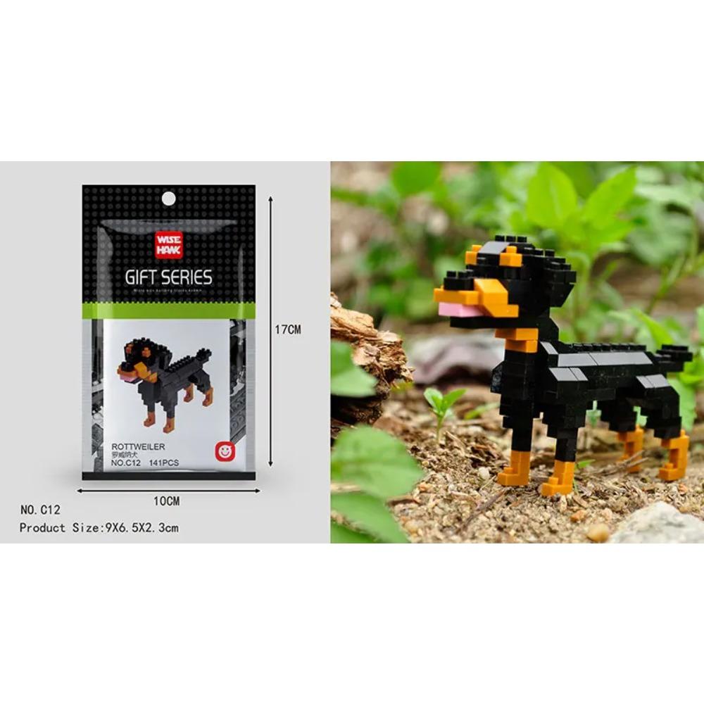 Mini Building Blocks 3D Animal Diamond Model Micro Bricks Dog Cat Bird Moose Wolf Panda Macaw Toys For Children Birthday Gifts