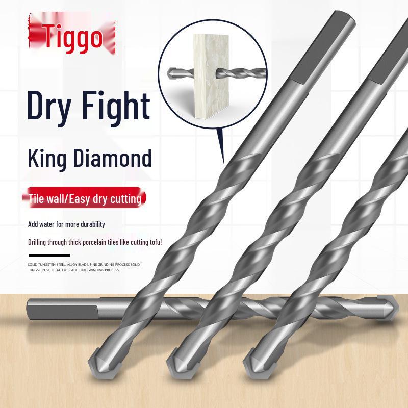 King Kong Multifunctional Drill Bit for Dry Cutting: Ideal for Iron Sheets, Concrete, Tile & Thin Plates with Triangular Shank