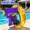 Power Ring Electric Water Gun Large Capacity Cool Lighting Dazzling Water Gun One Button Continuous Fire Children's Toy