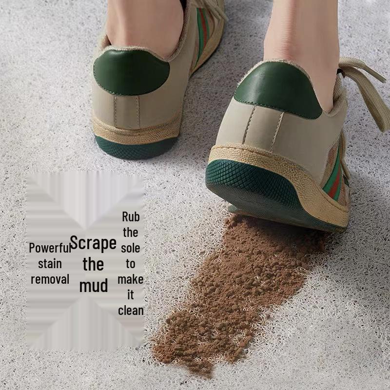 Seidenschlaufe Anti-Rutsch Hundetür-Matte: Süßer, schmutzabweisender, zuschneidbarer Fußteppich für Eingangsbereiche