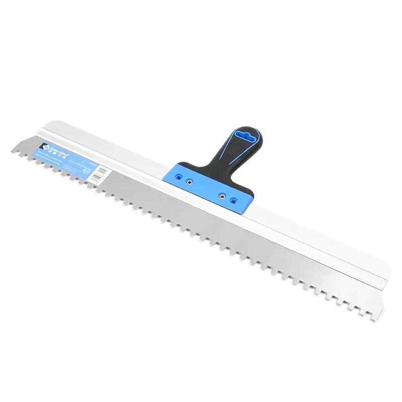 Y  Stainless steel large plate slotting gray knife, large extended tooth scraper for ceramic tile glue