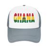 Ghana  Sun Hats  Streetwear UnisexTeens Mesh Trucker Hat Wholesale Custom DIY Running Hippie Snapback Cap Gift Idea