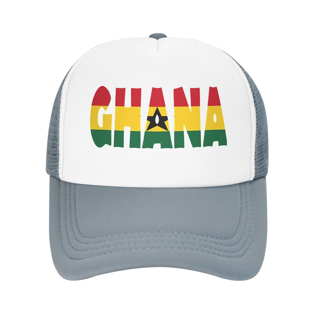 Ghana Sun Hats Streetwear UnisexTeens Mesh Trucker Hat Wholesale Custom DIY Running Hippie Snapback Cap Gift Idea