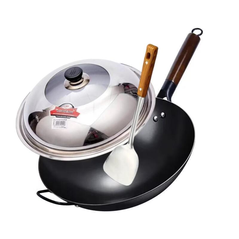 Wutuo Traditional Round Bottom Iron Wok