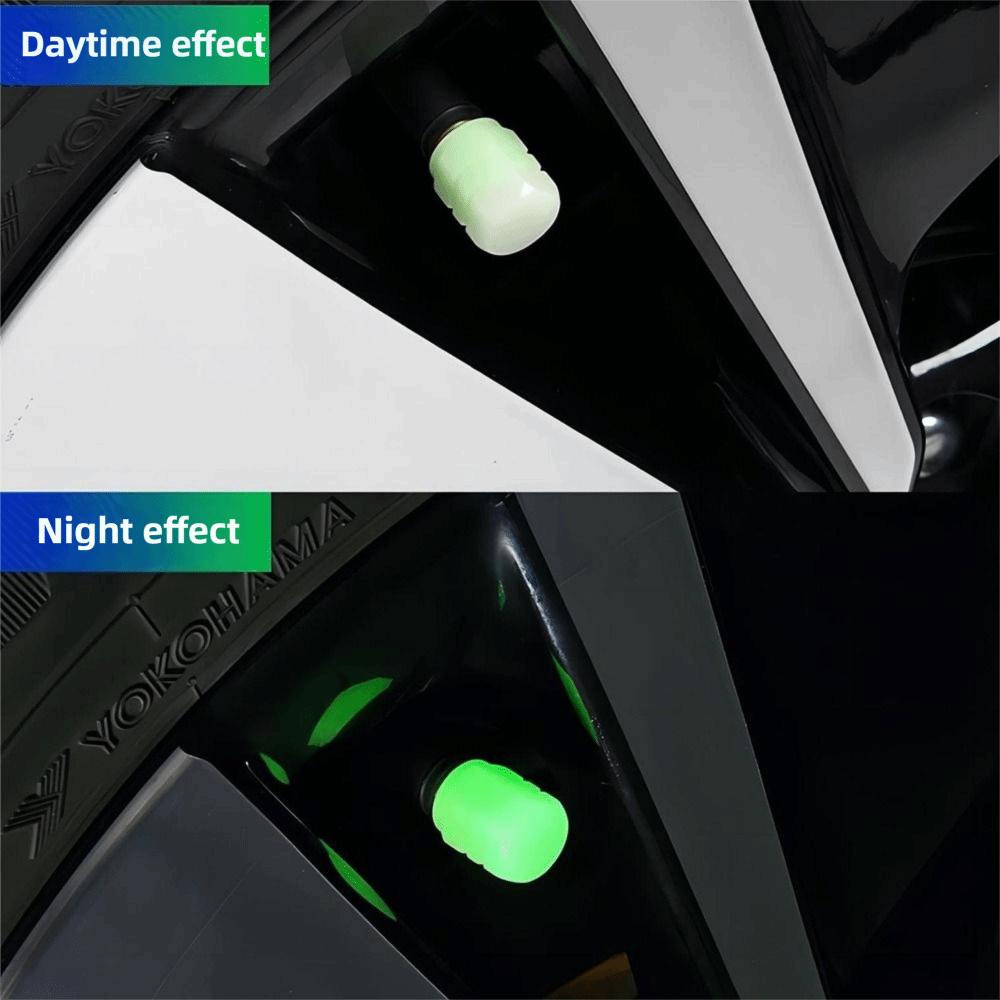 8Pcs Self-luminous Luminous Fluorescent Valve Caps Super Bright Tyre Valve Stem Cover  Vehicle