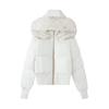 New, fashionable and warm winter Korean versatile fur collar hooded zipper cotton clothes