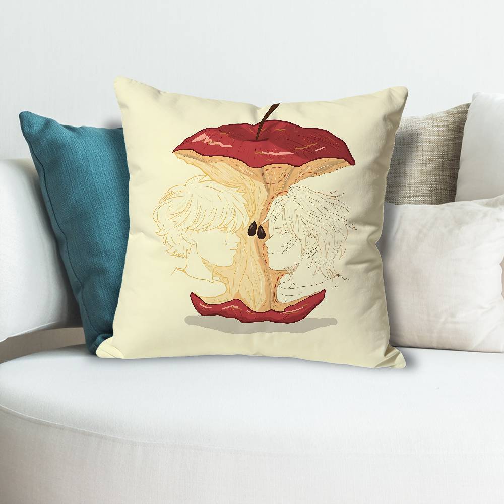 B-Banana F-Fish Ash Eiji Pillow Cases for Bedroom Living Room Sofa Home Decor Polyester Cushion Cover with Zipper