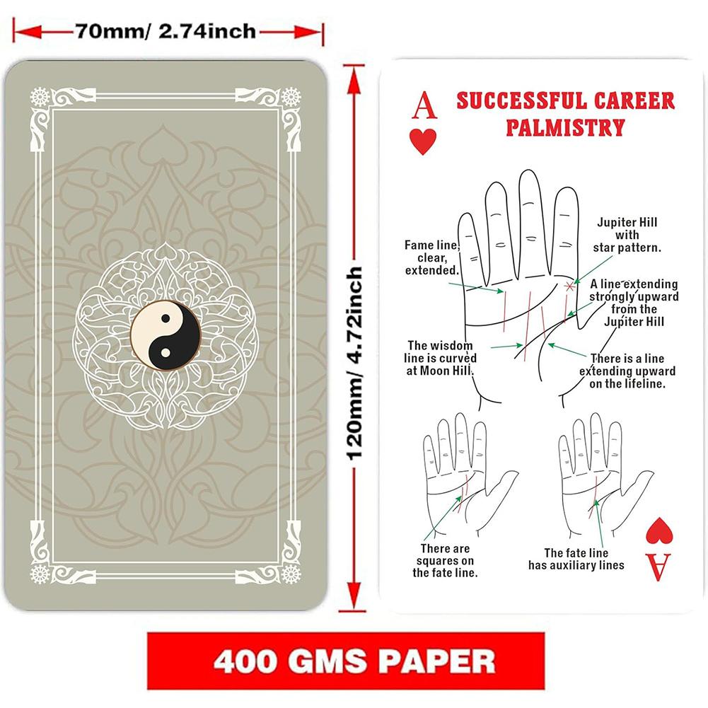 Palmistry Fortune Telling Playing Cards 52 Playing Card Deck for Self-Discovery Spiritual Guidance Tool