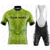Abbigliamento da Ciclismo Personalizzato con Nome Squadra Uomo Set da Ciclismo Abbigliamento per Bici Traspirante Anti-UV Abbigliamento da Bicicletta Set Maglia da Ciclismo a Manica Corta