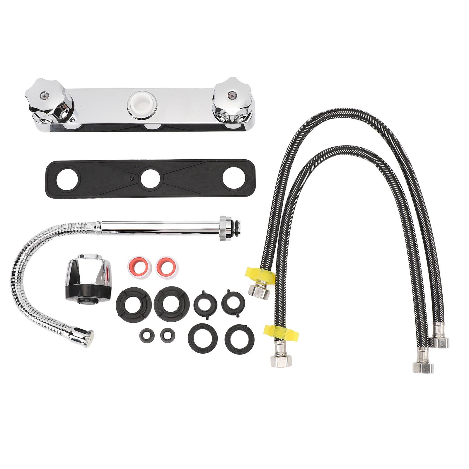 

RV Kitchen Faucet with Flexible Arc 360 Degree Rotatable Dual Function Sprayer for Motorhomes Travel Trailer Camping Car