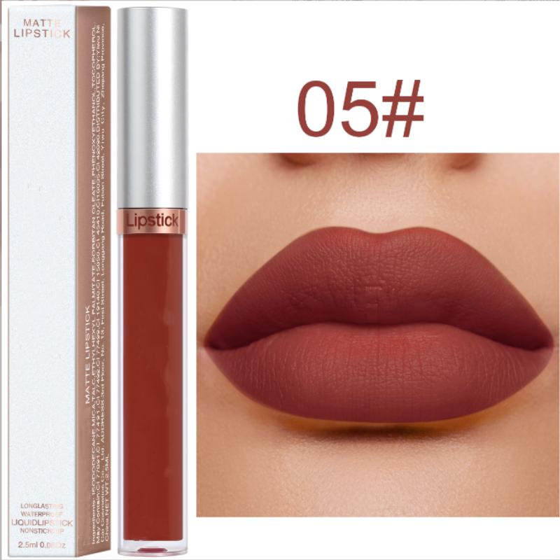 Waterproof Liquid Lipsticks Lip Makeup Matte Velvet Lipstick Lip Gloss Red Sexy Cosmetic Nude 18 Colors Long Lasting Non-marking