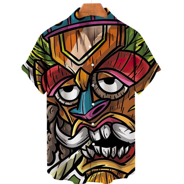 Summer Skull 3d Hawaiian Shirt for Man Oversized Casual Men's Shirts Streetwear Beach Male Tops Short Sleeve Blouse Trendy Tees