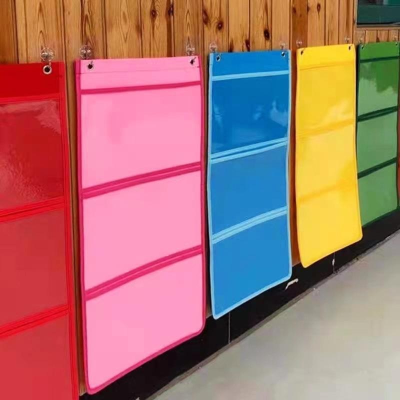 Borsa portaoggetti per aule, tasca, tabella, appendino, organizer da parete per asili, schede, compiti, disegni, immagini