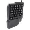 One Handed Gaming Keyboard 35 Keys Waterproof Wide Palm Rest Black Single Handed Keyboard for Computer Mobile Games