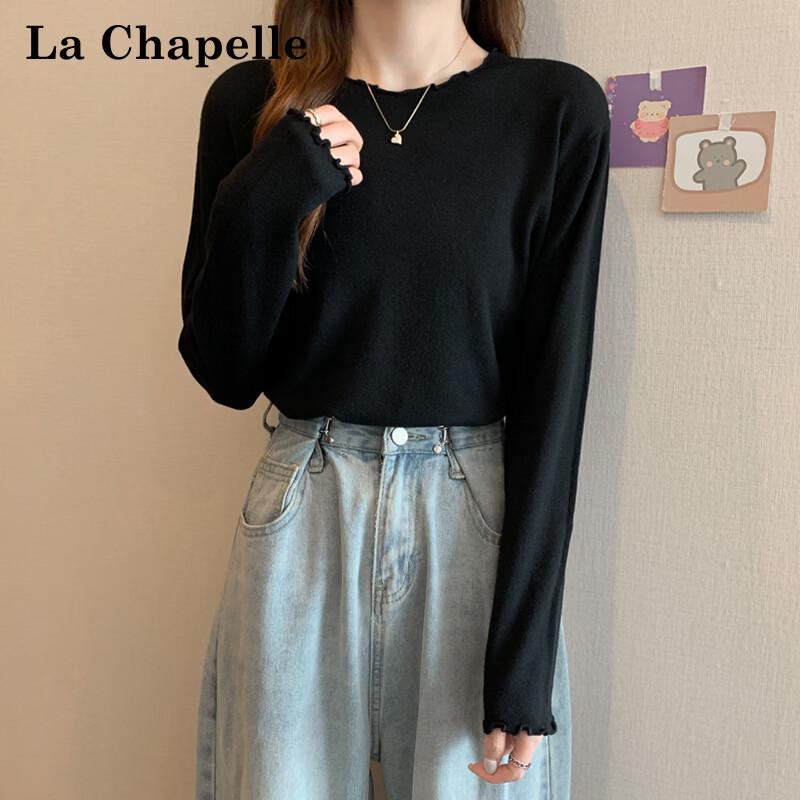 La Chapelle Women's Solid Long Sleeve T-Shirt