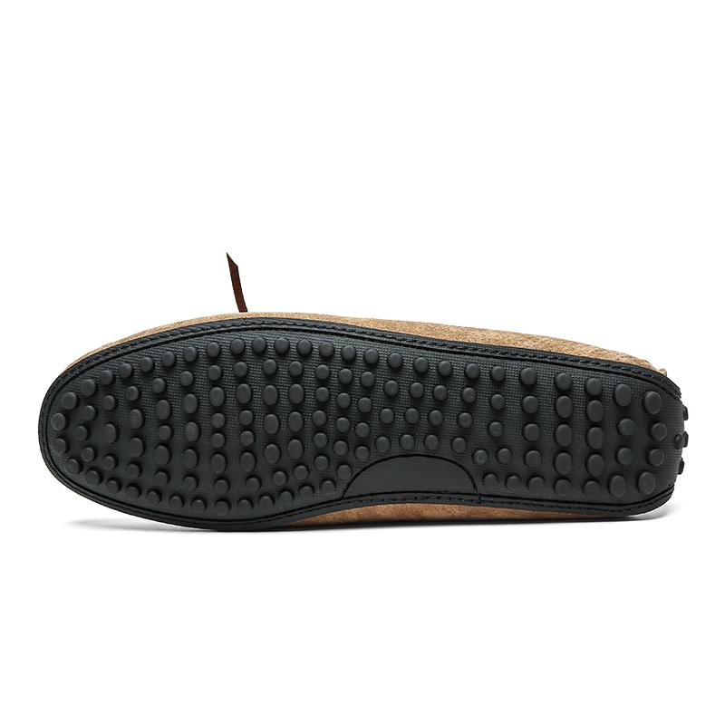 Large Plush Size 38-49 Plush Penny Loafers Men Casual Shoes Winter Suede Leather Fur Moccasins Slip On Flats Mens Driving Shoes