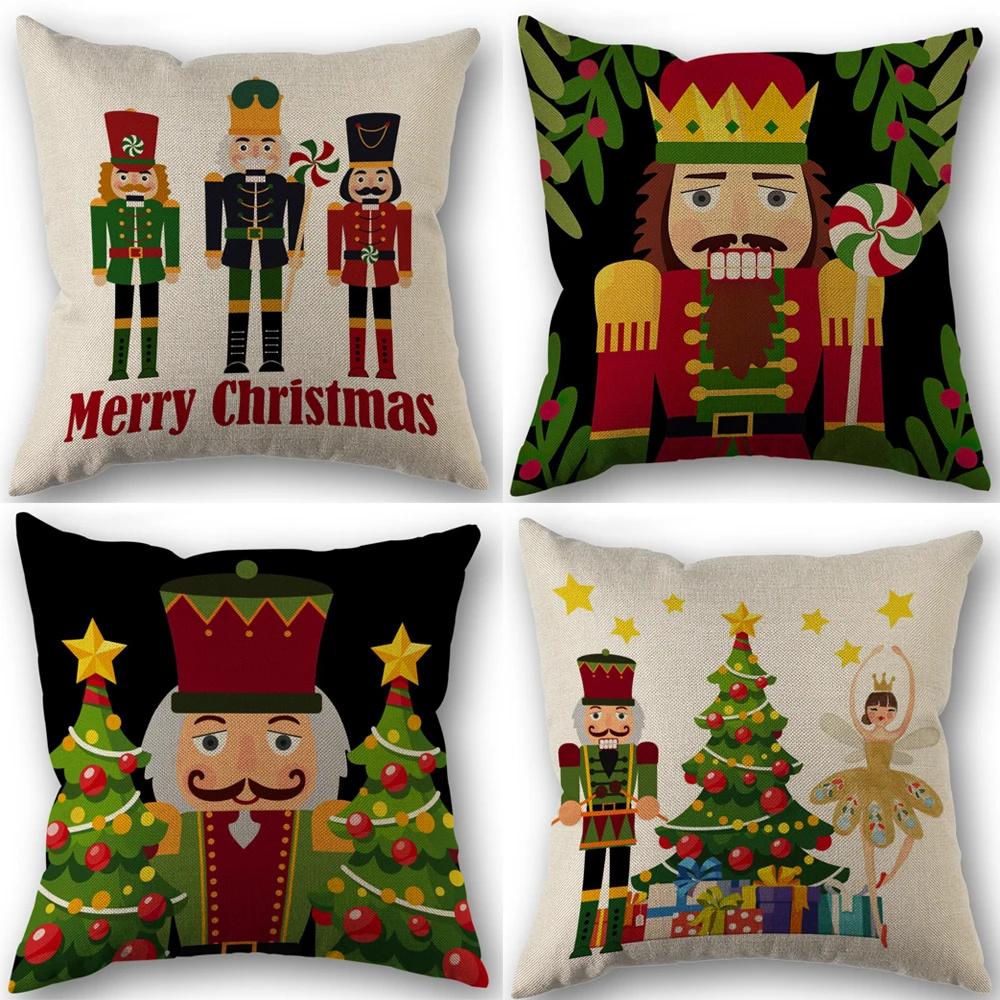 1pc/4pcs Vintage Fall Pillow Covers 18x18 Inch - Autumn Orange White Pumpkin Design for Christmas Thanksgiving