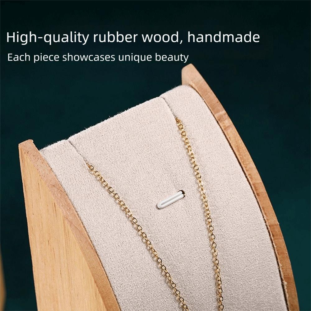 Wooden Necklace Display Stand Portable Counter Display Props Durable Jewelry Storage Rack