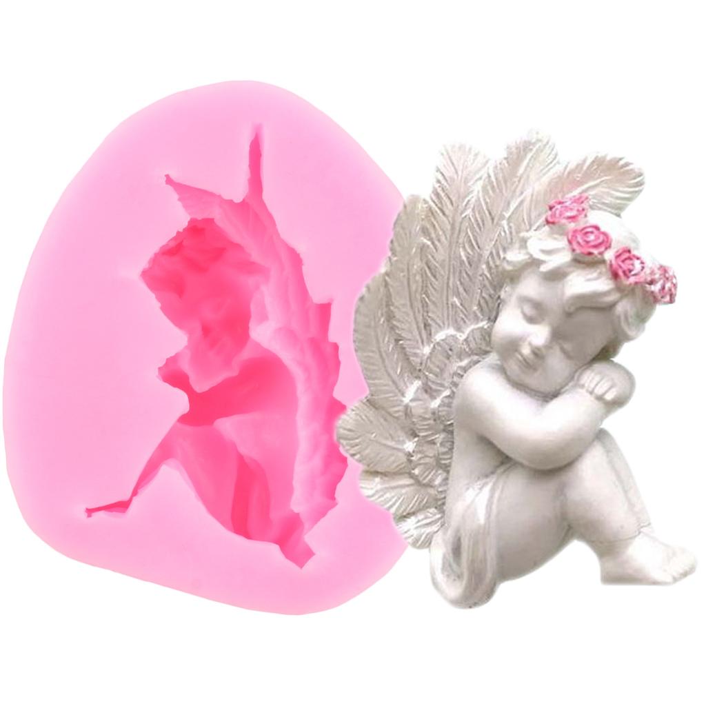 3D Herz Engel Baby Flügel Silikon Form Cupcake Topper Fondant Formen DIY Hochzeit Kuchen Dekorieren Werkzeuge Schokolade Gumpaste Formen