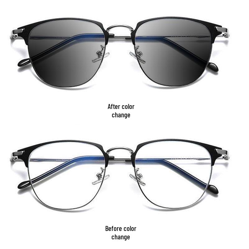 Unisex Smart Photochromic Presbyopic Glasses: Fashionable, HD, Anti-Blue Light, Ultrathin Design