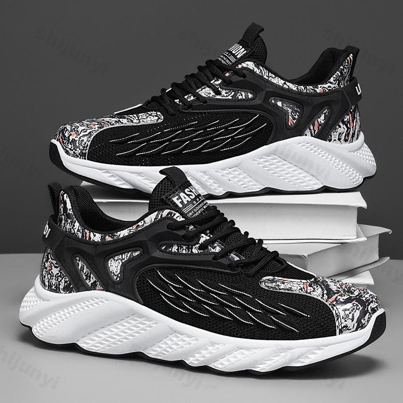 2026 Summer New Men's Fashi Trend Casual Sports Shoes Mesh Breathable Comfortable Thick Soled Shoes Low Top Platform sneakers
