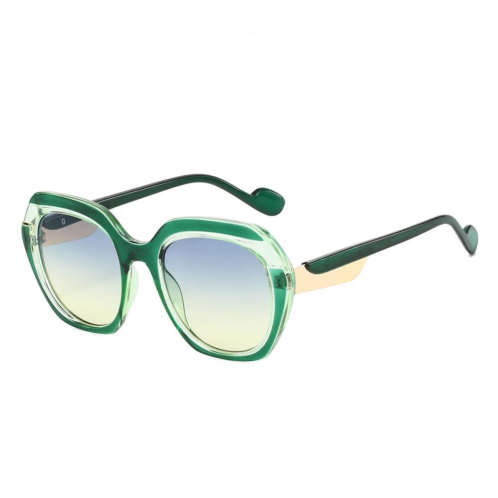 New Retro Leopard Gradient Oval Women Sunglasses UV400 Luxury Color Matching Frame Fashion Trend