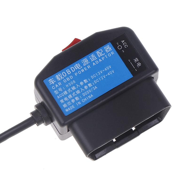 Monitorizare parcare 24 de ore 5V 3A Cablu de încărcare a mașinii Usb Kit de cablu OBD cu fir comutator pentru camera video Dash Cam Dvr pentru vehicule