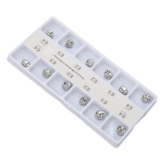 12 szt. Metalowe korony na zęby dentystyczne tymczasowe ochronne metalowe korony dentystyczne ze stali nierdzewnej dla dzieci 