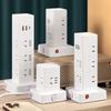 Multi Functional Vertical Tower Shaped Socket USB Charging Office Multi Hole Socket Household LED Desk Lamp Plug Board