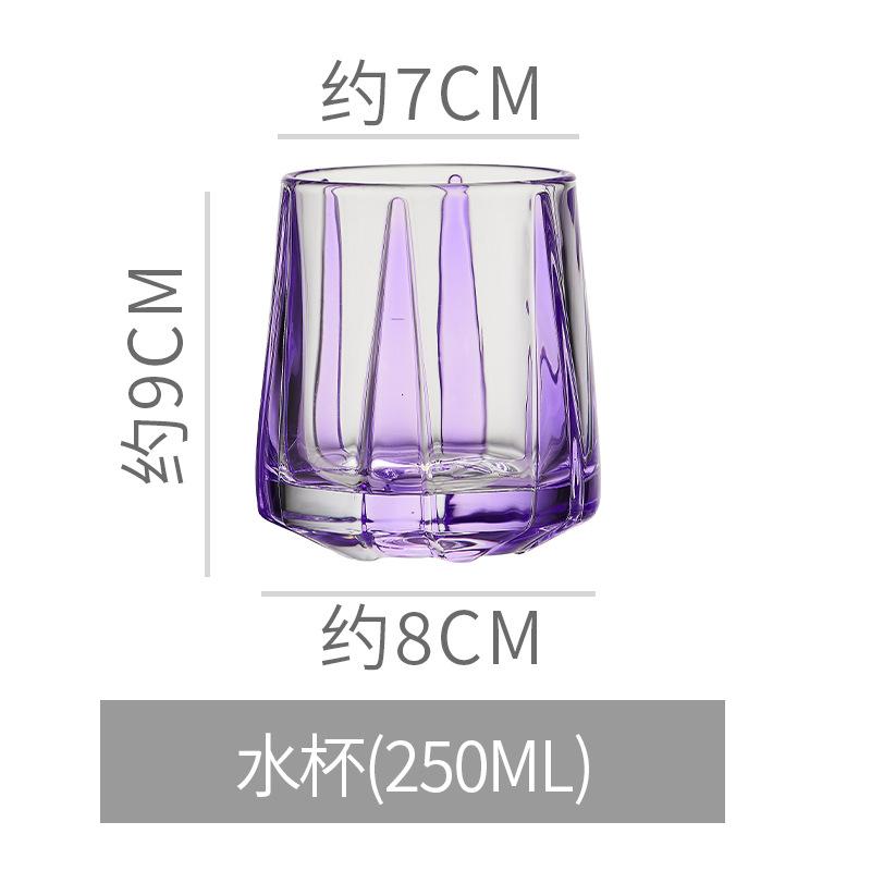 Creative Sword Patterned Crystal Glass Cup, Colored Electroplated Whiskey Glass, High-value Beer Glass, Cold Brew Coffee Cups