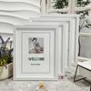 4 Pcs Wood Photo Frames Set, Classic Wall/Tabletop Display, Natural/White/Black Colors for Home Decor, Gifts, Commemorative Gift