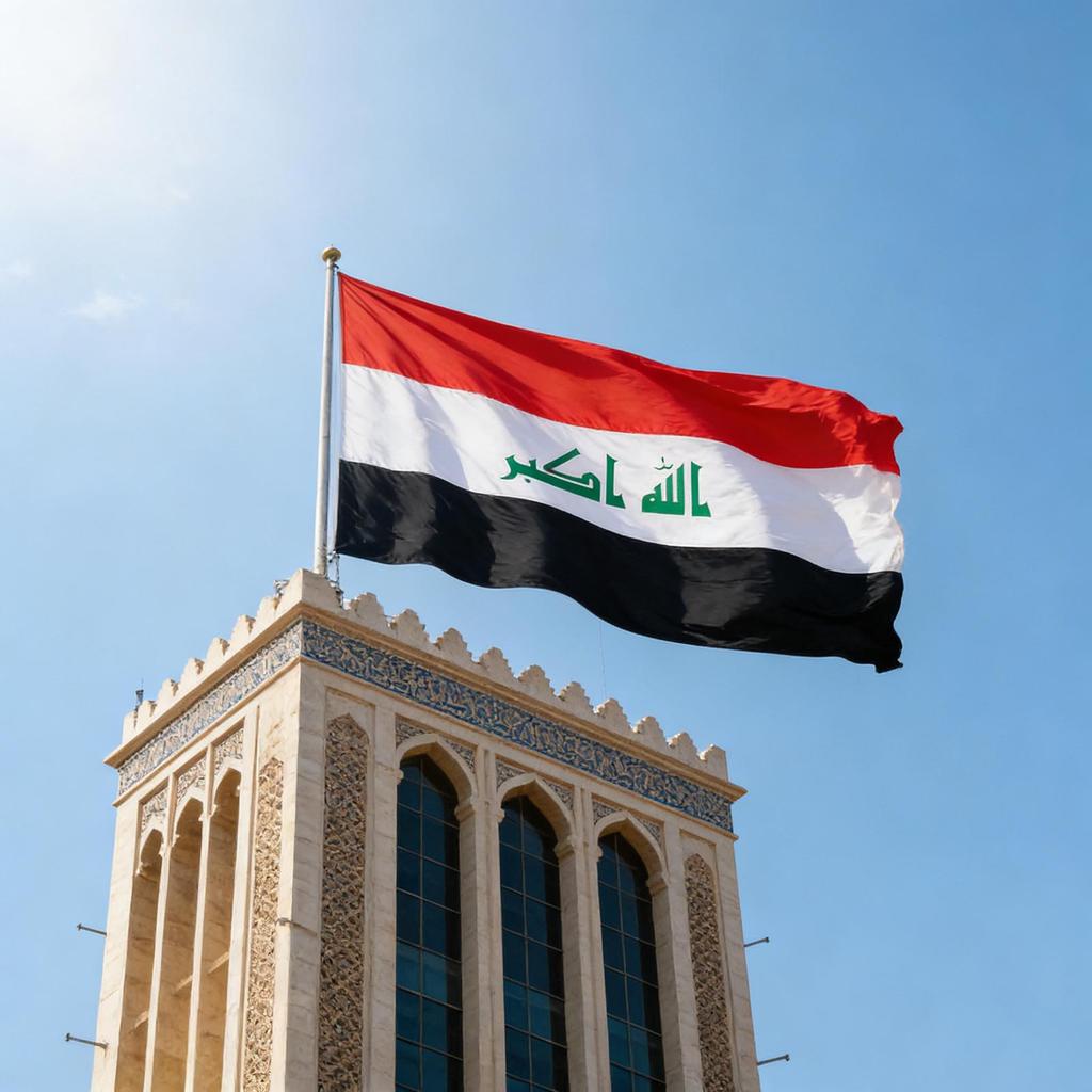 90*150cm Irakisk flagga, Religiös flagga, Polyestertryckt flagga