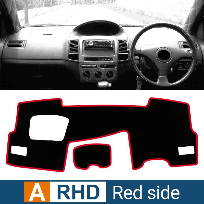 

Для Toyota Vios 2002 2003 2004 2005 2006 2007 крышка приборной панели автомобиля избегайте света, солнцезащитный козырек, чехол, анти-УФ-ковры, нескользящий A Red Side RHD