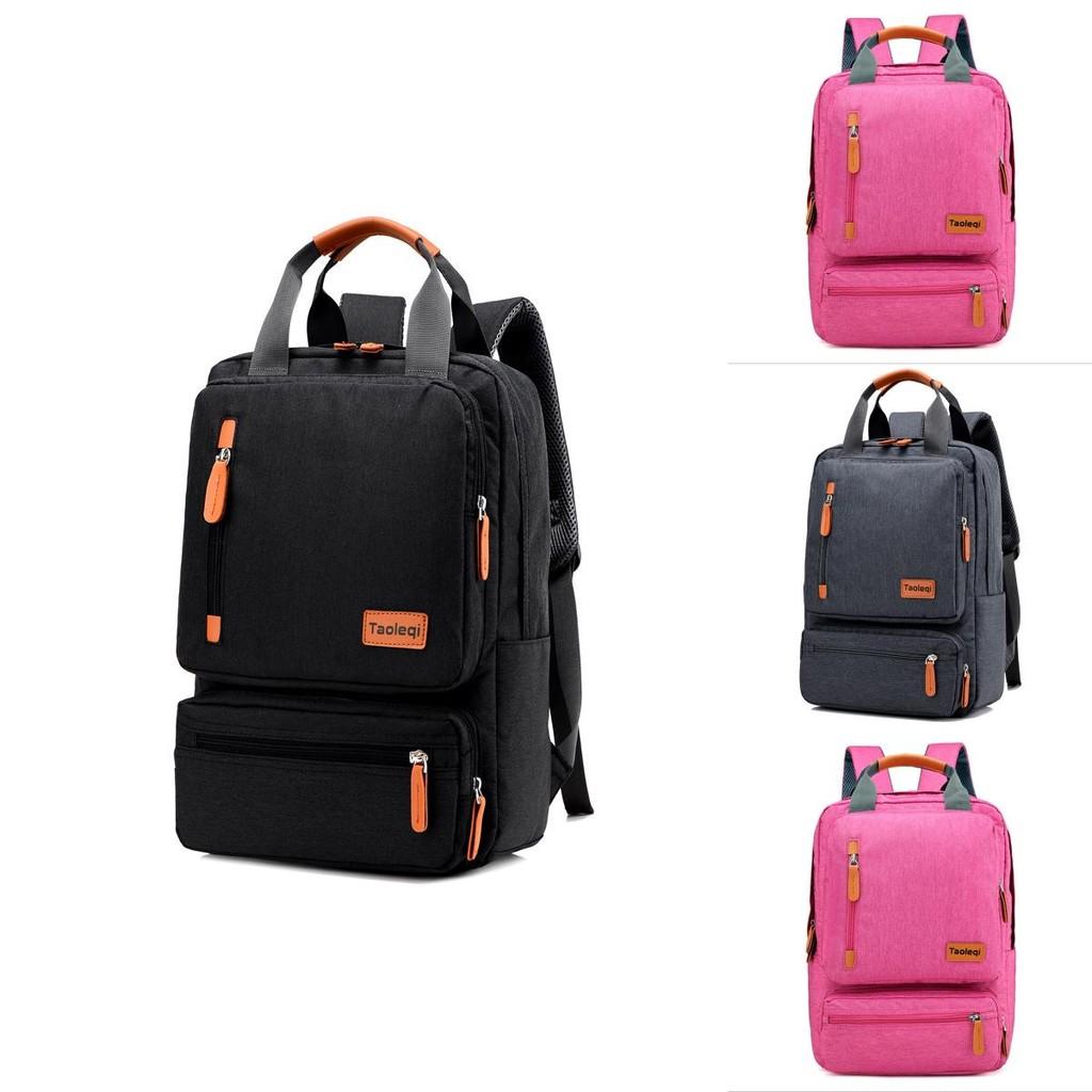 Versatile Large-capacity Canvas Schoolbag Perfect For Laptop And Daily Essentials