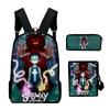 Trendy Subway Midnight Game 3D Print 3pcs/Set Pupil School Bags Laptop Daypack Backpack Inclined Shoulder Bag Pencil Case