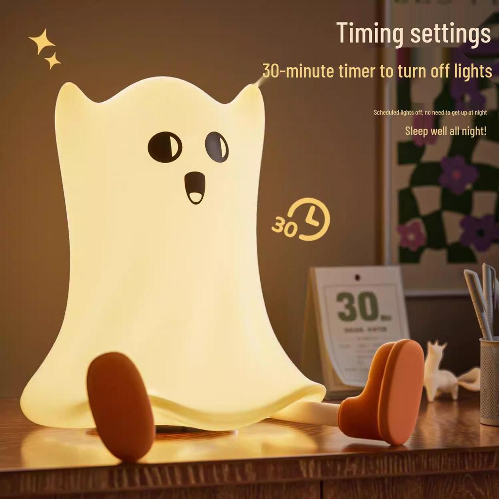 Cross-Border Halloween Pumpkin Silicone Night Lamp - Creative Tap Light for Ambiance