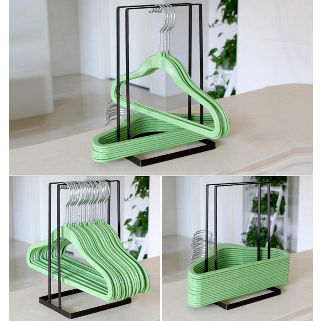 Hanger Organizer Stacker Metal Clothes Hanger Stand Household Closet Laundry Room Holds Storage Rack