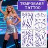 K-pop Demon Hunters Rumi Laser Tattoo Stickers with Technological Feel Anime Cosplay Stage Lightning Makeup Face Decor Stikers