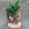 European and American bridal headgear veil retro feather mesh top hat party banquet hair accessories exaggerated top hat headgear