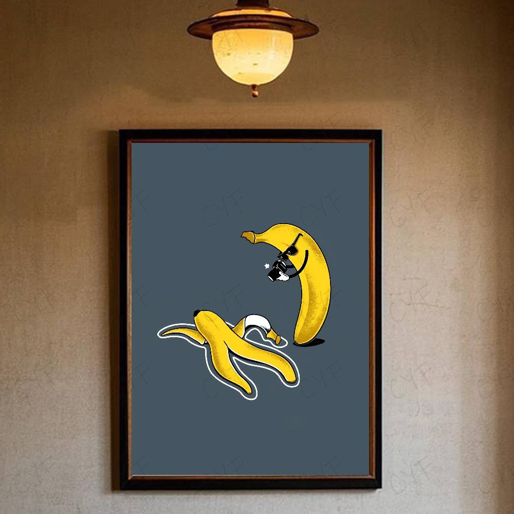 Funny Food Fancy Art Poster Home Living Bed Room Bar Hallway Sticky Wall Art Printing Waterproof Aesthetic Decor