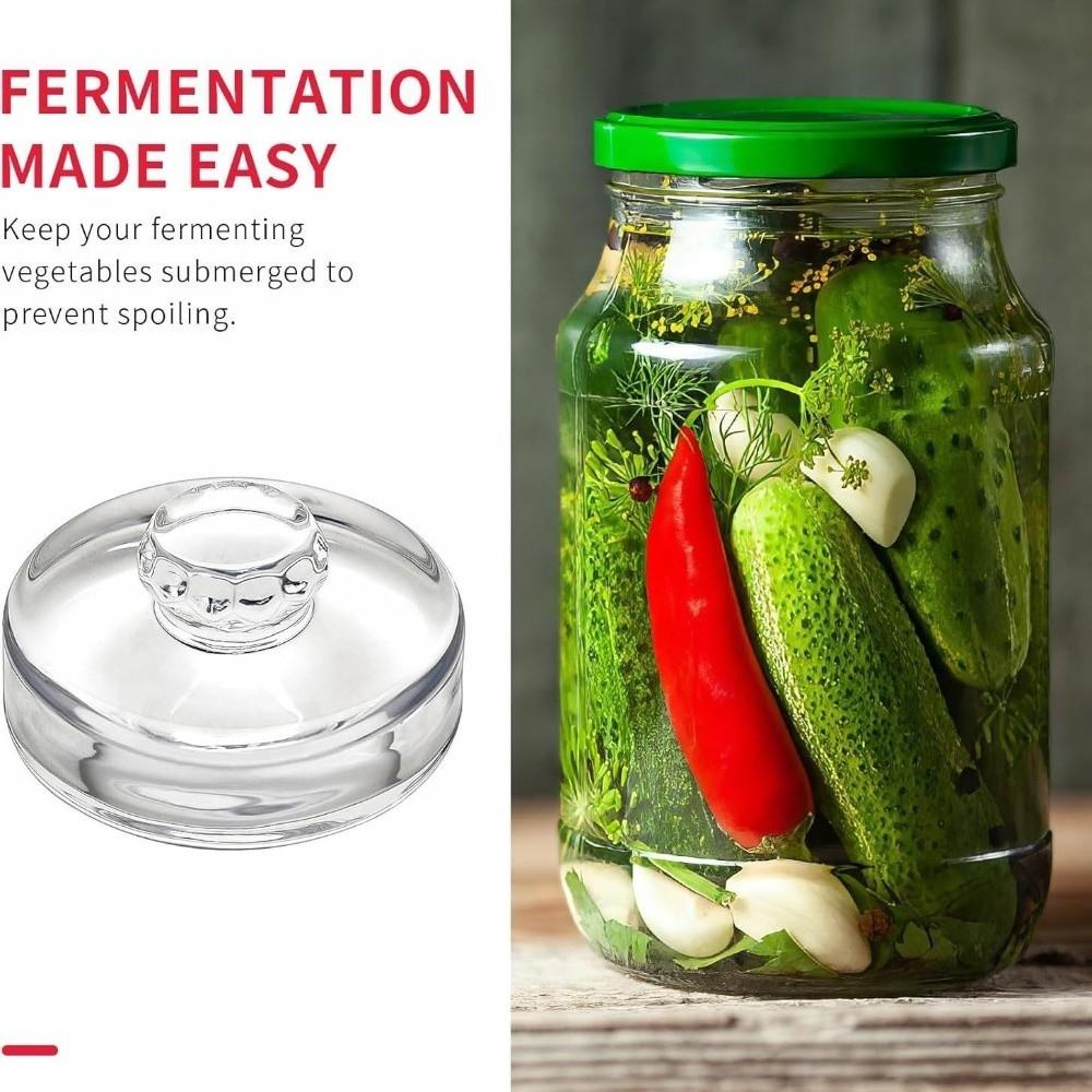 Clear Glass Weights Fermented Wide Mouth Mason Jar Lid Cheese Fermentation