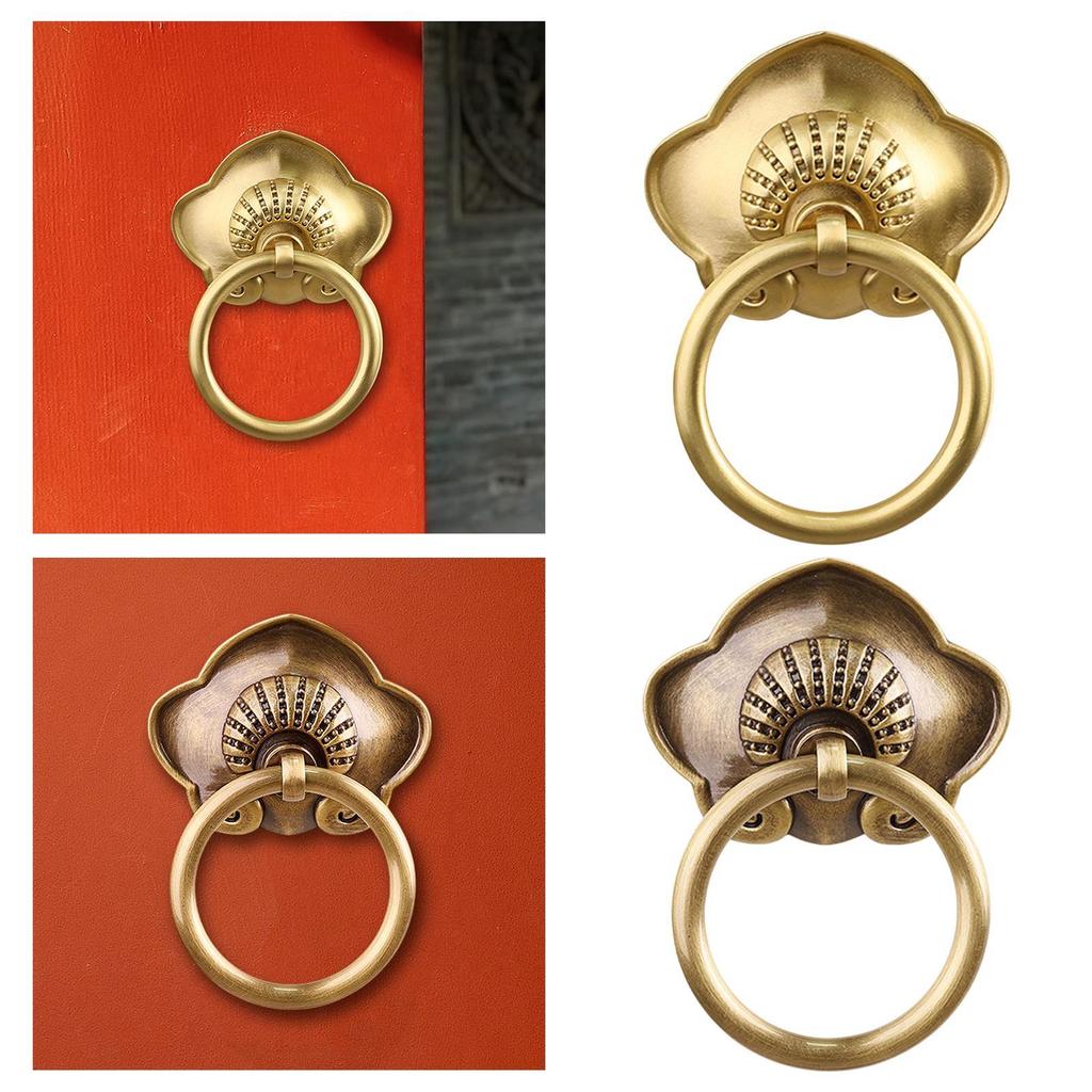 Gate Handle Replacement Door Handle Decorative Door Knocker Brass Pull Handle Heavy Duty for Shed Barn Garage Lawn Wooden House