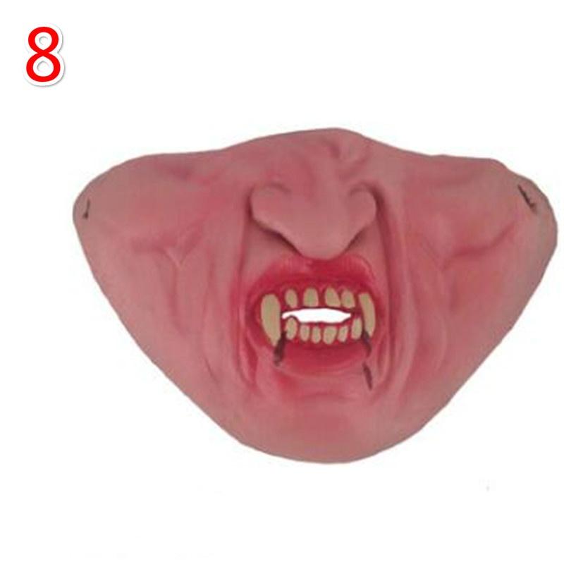 1 STK Halloween Horrible Prop Fool's Day Clown Latex Face Shield Cosplay Prop Style