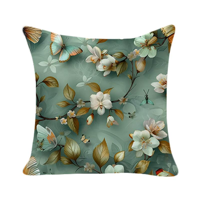 3D Colorful Plant Printing Pillow Cover Fashion Home Sofa Cushion Cover Printing
