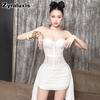 Frühling Neue Damenmode Einfarbig Schlank Sitzend Wickelrücken Weste Sexy Hohe Taille Halber Rock Set