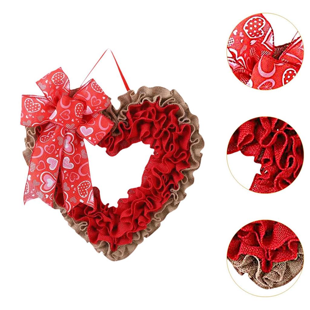 Valentine Decorations Artificial Heart Wreath for Window Wall Front Door Indoor Outdoor Home Decor